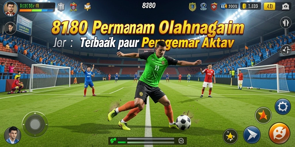 Tangkapan layar gameplay <strong>8180</strong> menampilkan intensitas pertandingan olahraga.