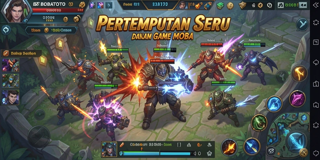 Tampilan menarik dari gameplay seru BOBATOTO di medan perang.