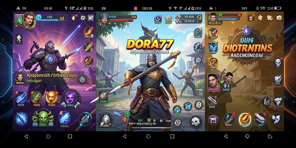 Screenshot DORA77 menampilkan fitur utilitas yang memudahkan pengguna.