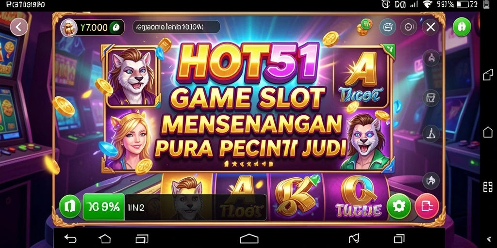 Tampilan gameplay HOT51 yang mendebarkan dengan berbagai pilihan tema Slot.