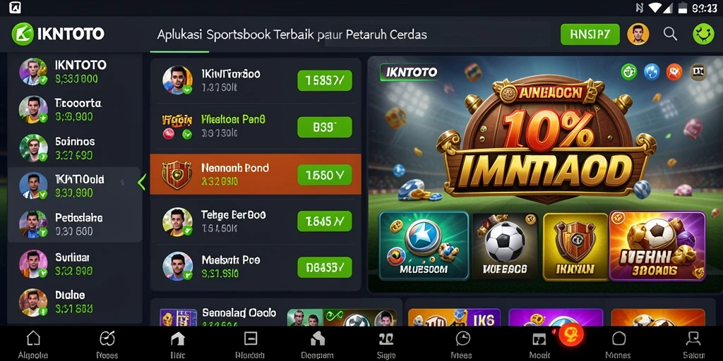 Tampilan gameplay Sportsbook yang menarik dan interaktif di IKNTOTO.