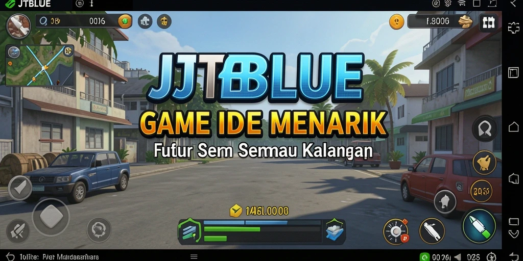 Screenshot gameplay JTBLUE menunjukkan karakter bekerja secara otomatis dalam permainan Idle.