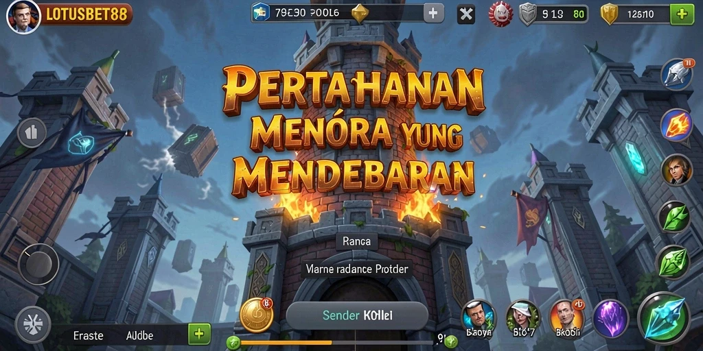 Gameplay seru LOTUSBET88 dengan strategi Tower Defense yang mendebarkan.