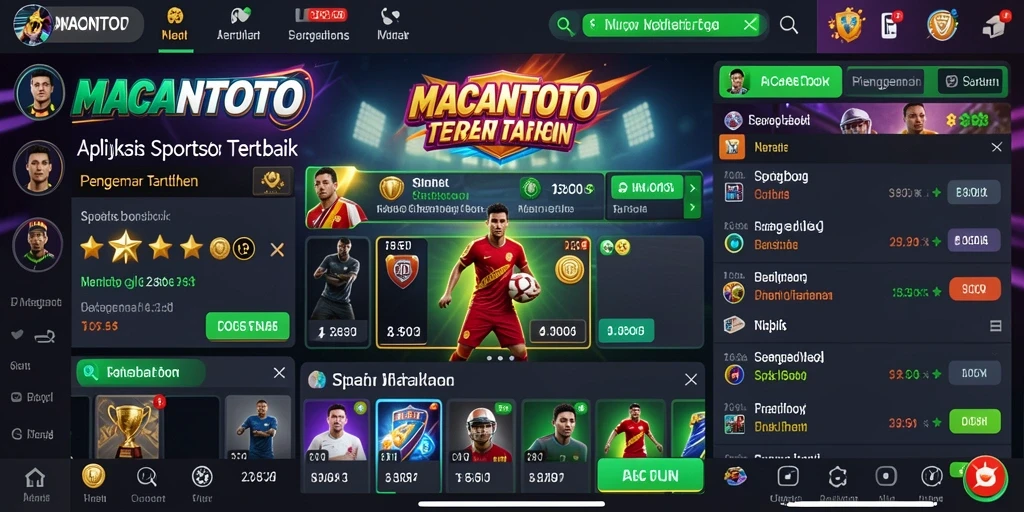 Tampilan gameplay menarik dari aplikasi Sportsbook MACANTOTO.