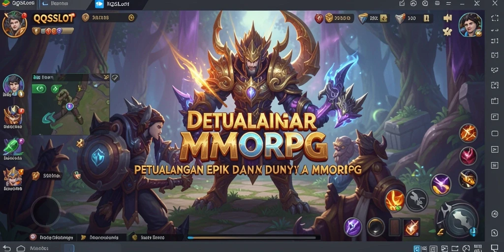 Tangkapan layar gameplay <strong>QQSLOT</strong> yang menampilkan aksi seru di dunia MMORPG.