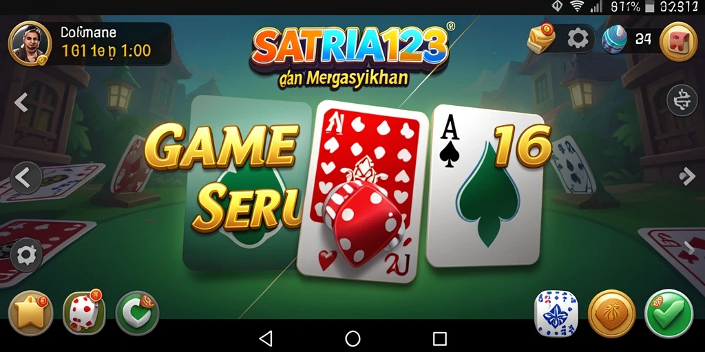 Tampilan gameplay SATRIA123 yang seru dan interaktif.