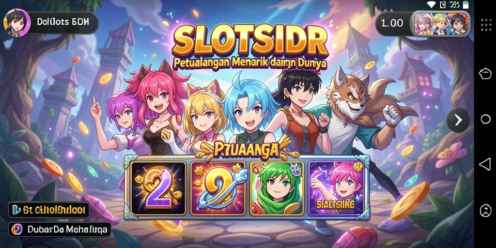 Menampilkan gameplay slot dengan karakter anime yang menarik.