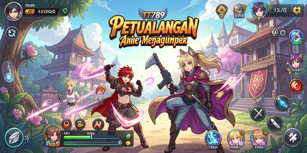 Screenshot gameplay TT789 menampilkan karakter Anime yang beraksi.