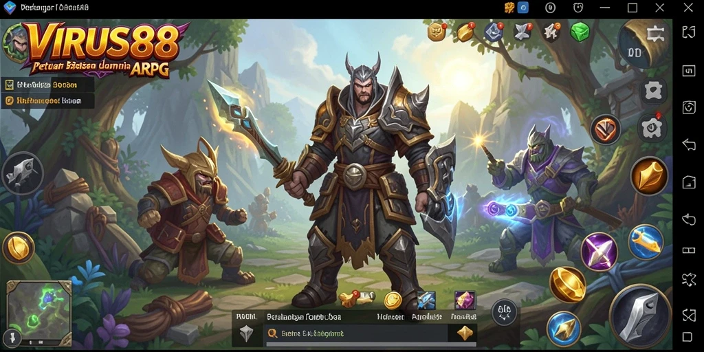 Tangkapan layar gameplay ARPG yang mendebarkan di VIRUS88.