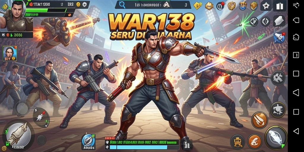 Tampilan gameplay WAR138 yang seru dan mendebarkan saat bertarung.