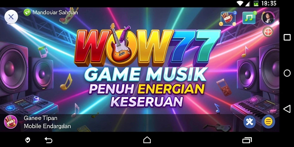 Tampilan gameplay WOW77 yang seru dan interaktif.
